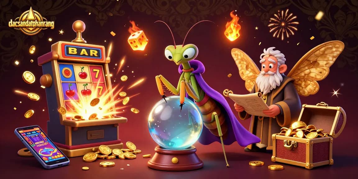 Engage with dacsandatphanrang's vibrant casino world showcasing a dynamic 3D scene of fortune and excitement.