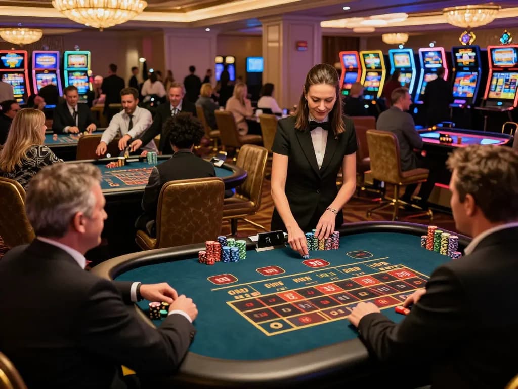 Experience thrilling roulette gameplay at casinosscope with vibrant tables and excited players