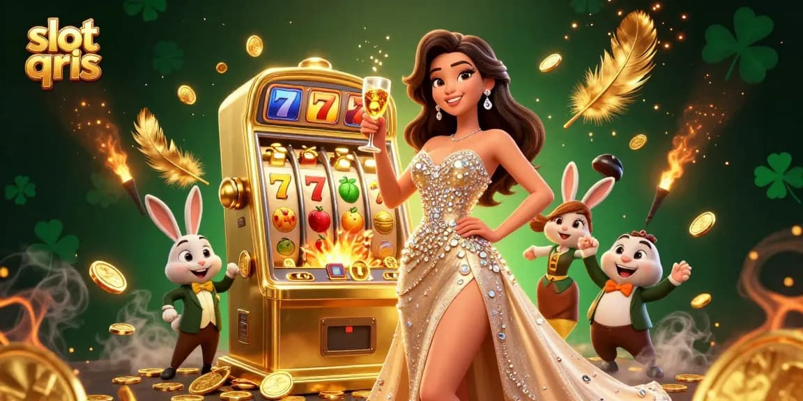 Spin and win at slot qris with a stunning 3D casino scene full of excitement and winning opportunities.