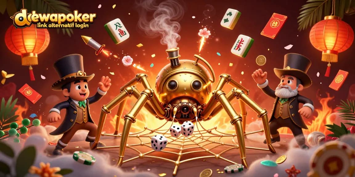 Engage with the vibrant scene of dewapoker link alternatif login in an intricate casino web.