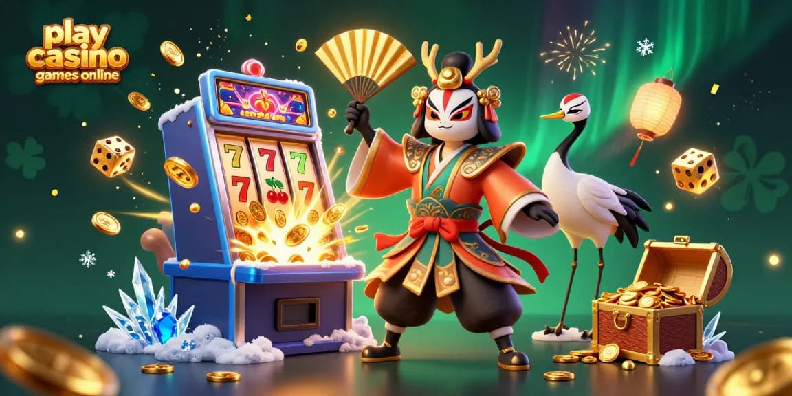 Play casino games online with an explosive jackpot and vibrant 3D characters in a lively casino setting.
