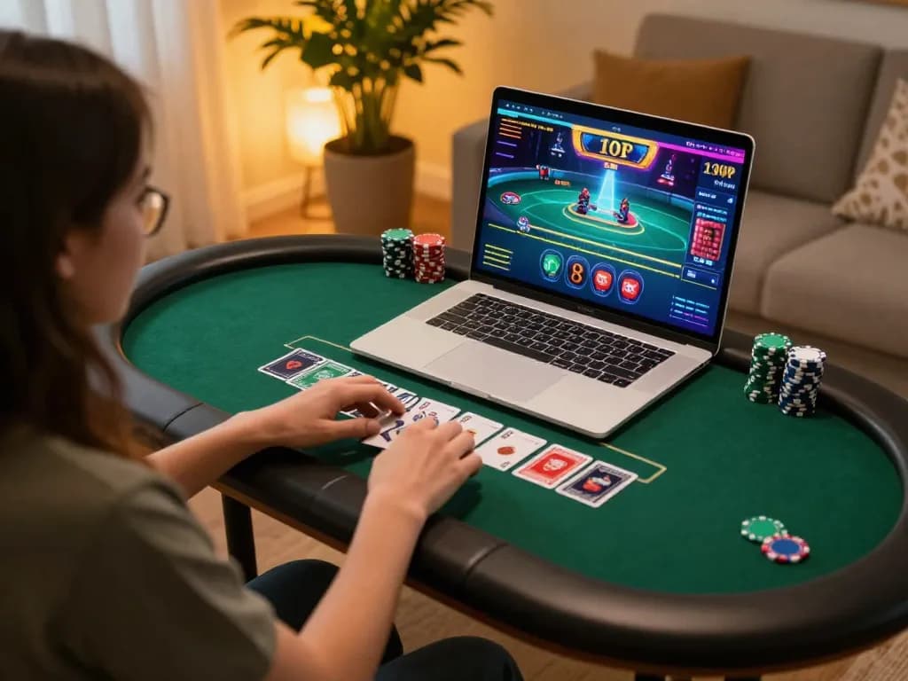 Engaging in a live dealer game on 789win, showcasing vibrant poker table action