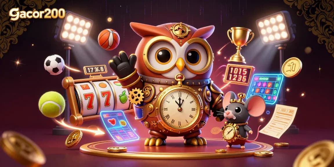 Experience the excitement of gacor200 with steampunk characters and dynamic casino elements.