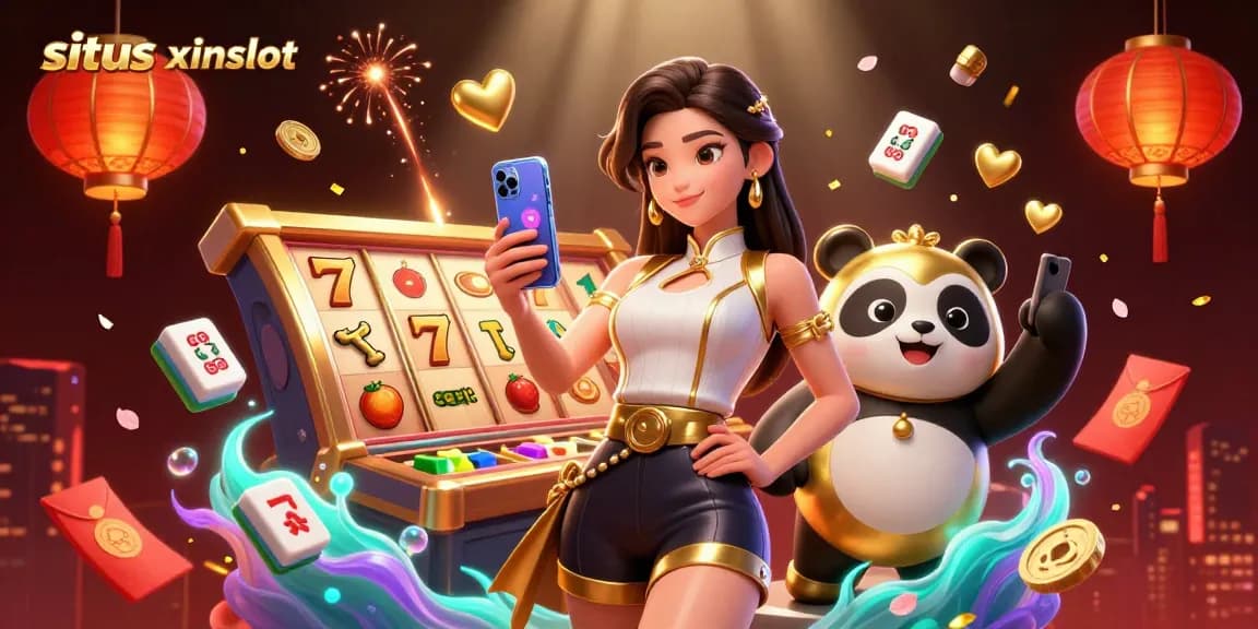 Experience high-stakes excitement with situs xinslot, showcasing vibrant casino action and joyful interaction.