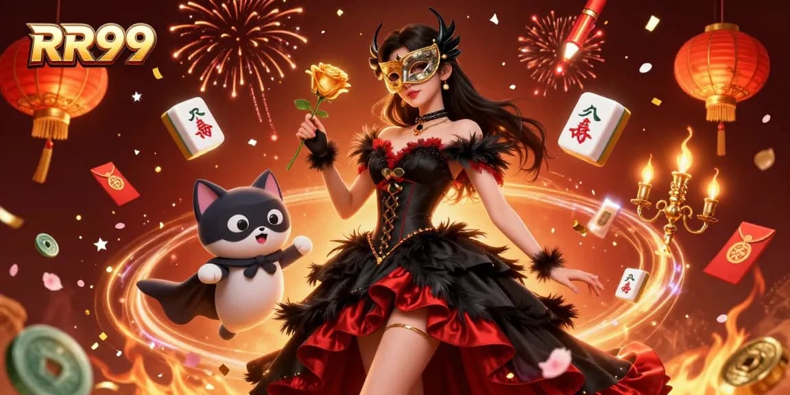 Experience thrilling moments at RR99 with vibrant casino elements and festive energy.