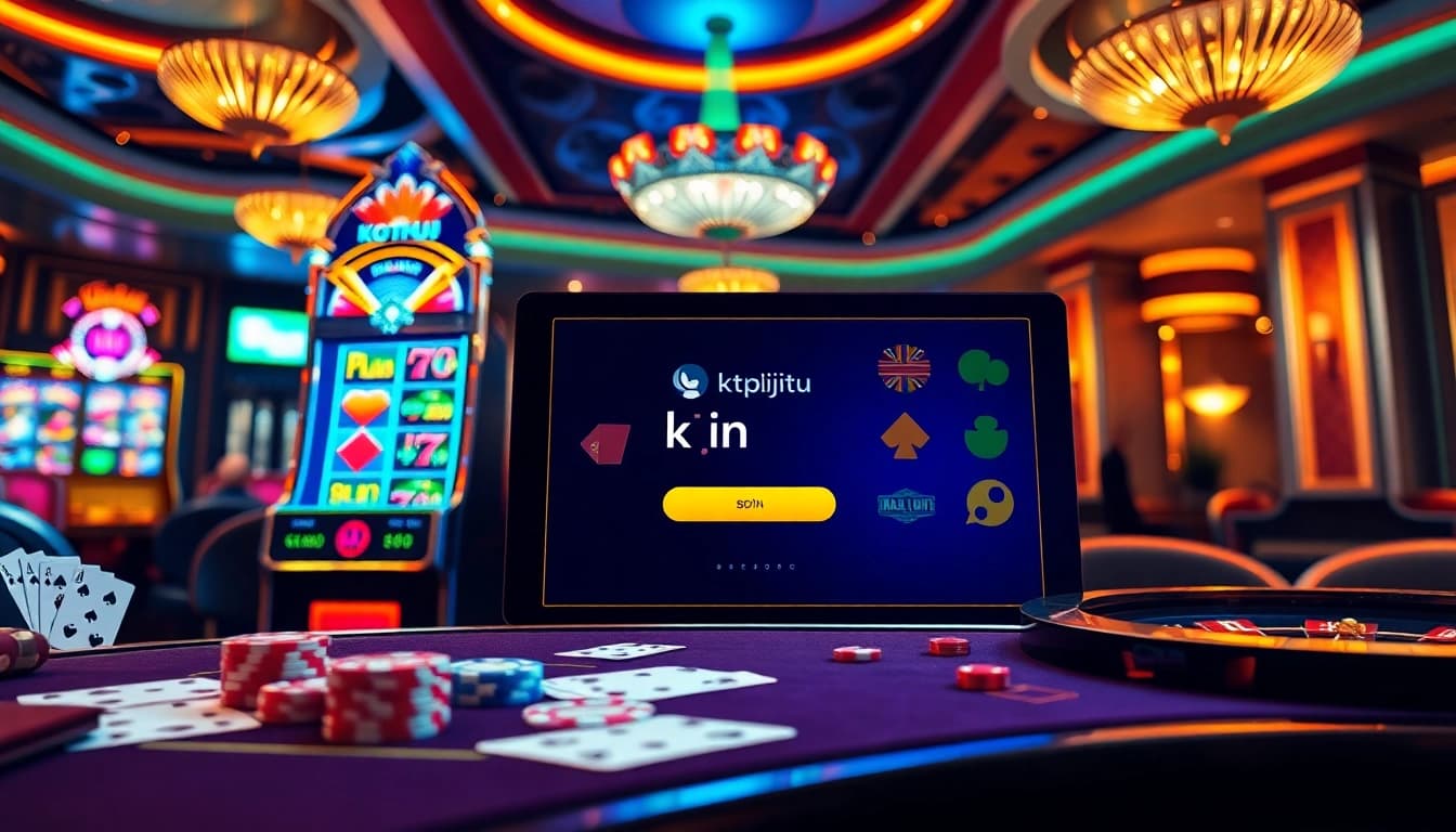 Experience seamless gaming with ktpjitu login at a vibrant casino slot machine.
