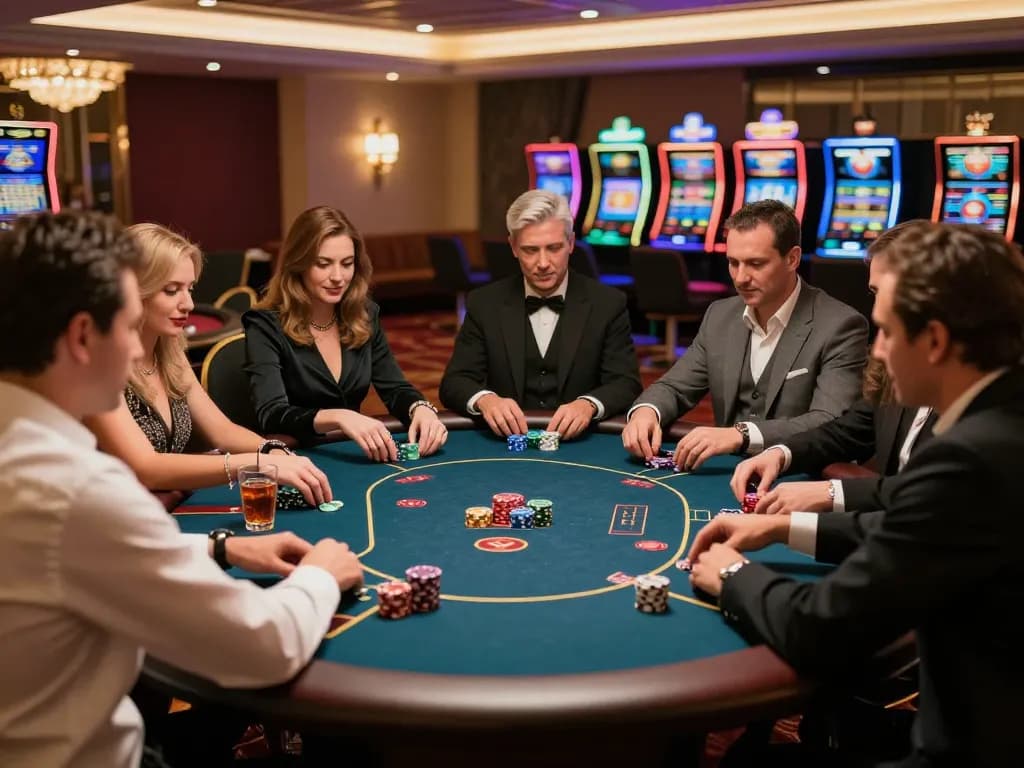 NAGA2000 SLOT players enjoy high-stakes gaming in a luxurious VIP casino environment.
