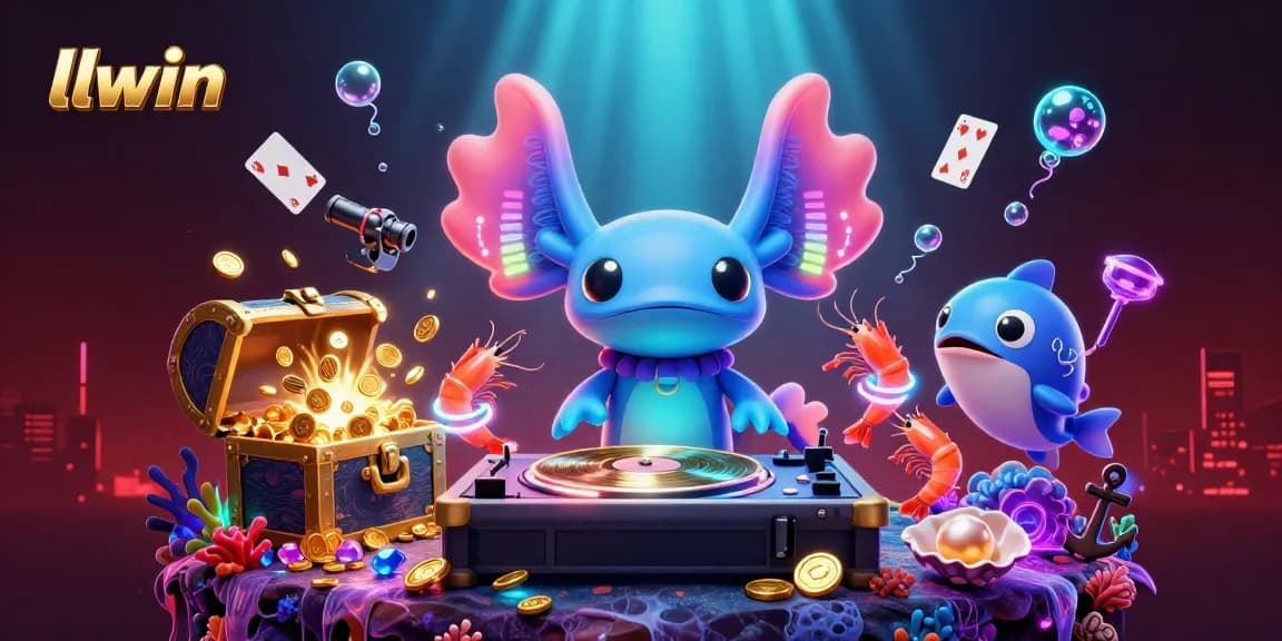 Experience the vibrant world of llwin's underwater casino with lively characters and dynamic gaming elements.
