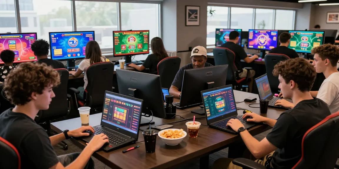 Players enjoying credit card casinos in a vibrant gaming lounge