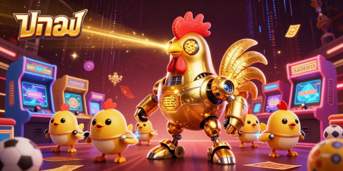 Experience แทงบอล action with an ultra-detailed 3D illustration featuring dynamic sports betting elements and energetic characters.