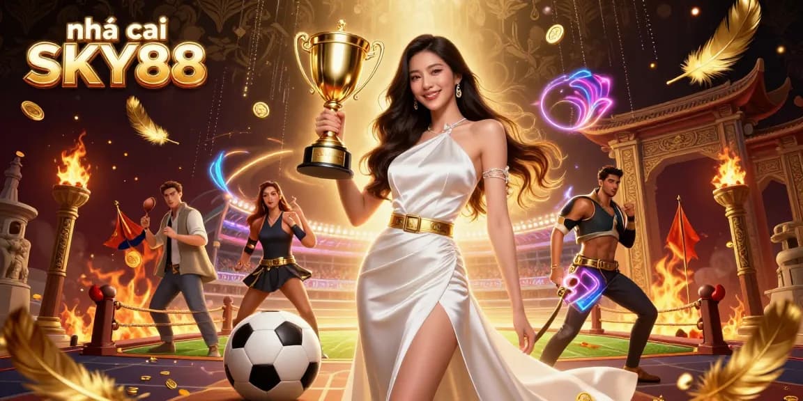 Engage with nhà cái SKY88 for thrilling sports betting and victory with the golden trophy.