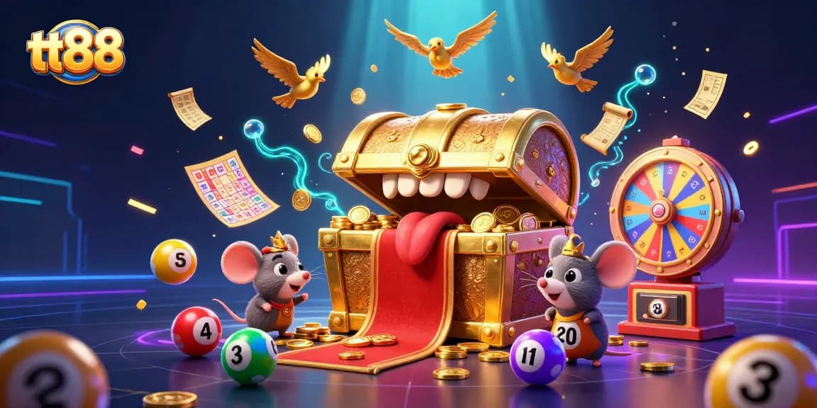 Experience thrilling gaming adventures at tt88 with vibrant casino elements and enchanting characters.