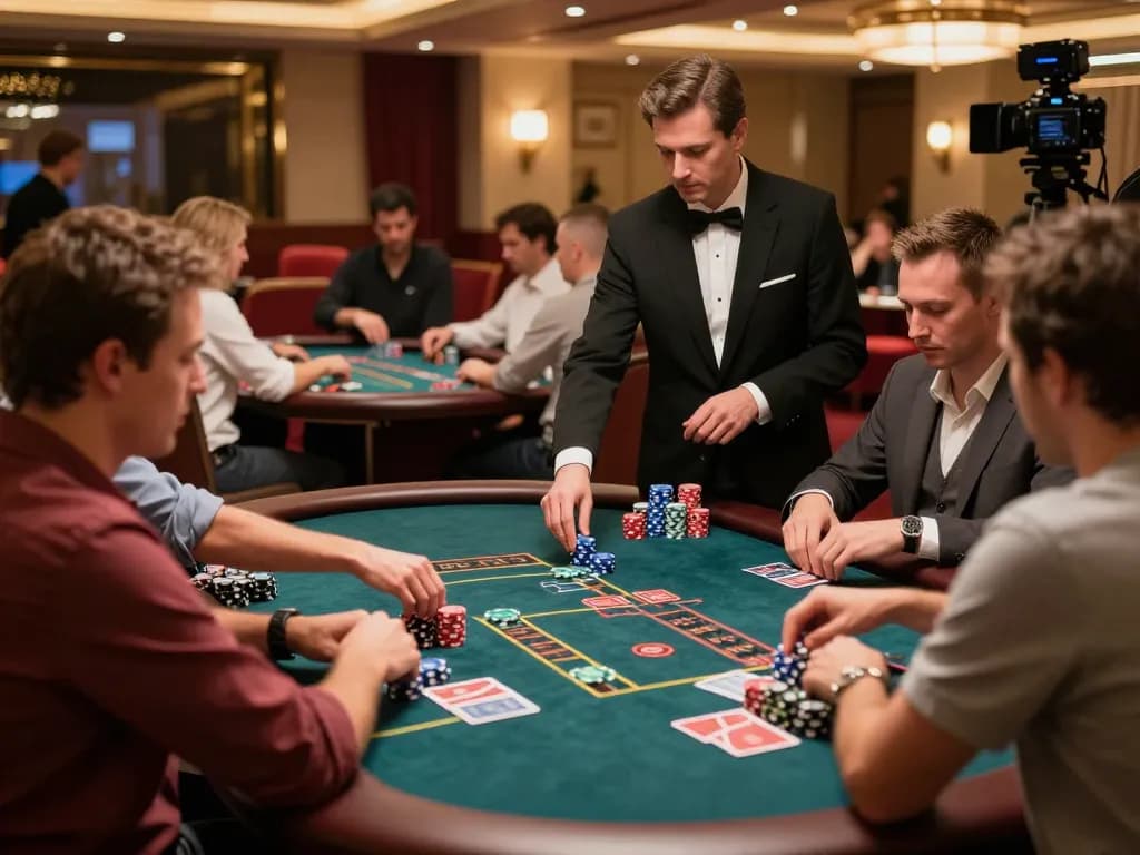Experience thrilling gameplay at gameradar's vibrant casino floor with players at poker tables