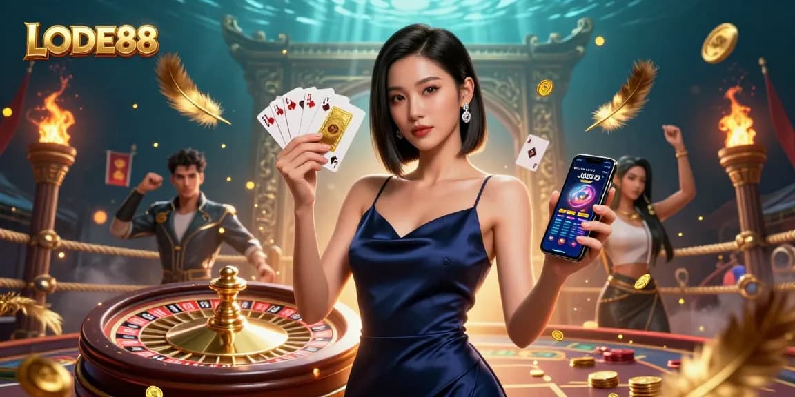 Engage with LODE88 by exploring thrilling casino gameplay in a rich, detailed 3D illustration.