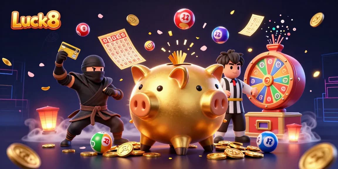 Engage with Luck8's exciting gaming world featuring dynamic characters and vibrant casino elements.