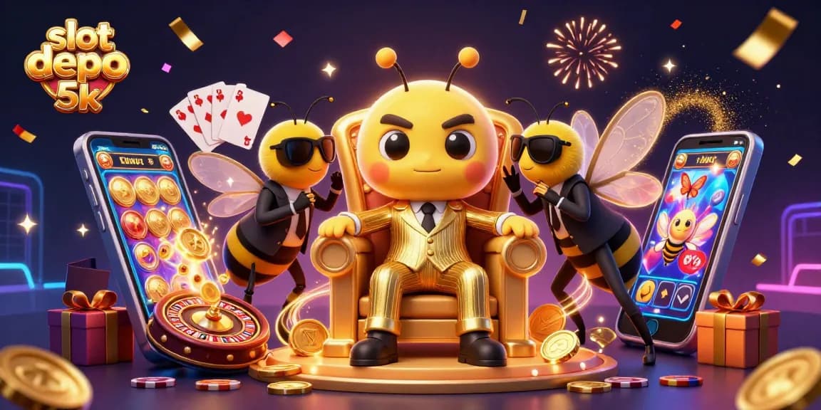 Engage with exciting slot depo 5k adventures in this vibrant 3D casino scene featuring thrilling gaming elements.