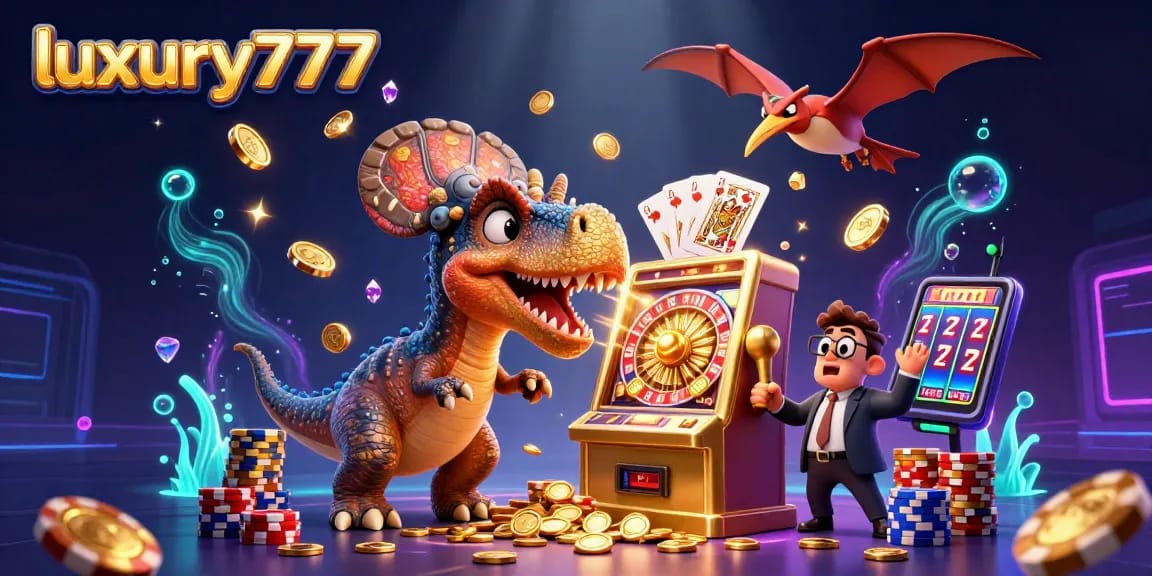 luxury777 meramaikan jackpot mesin slot dengan dinosaurus berwarna cerah