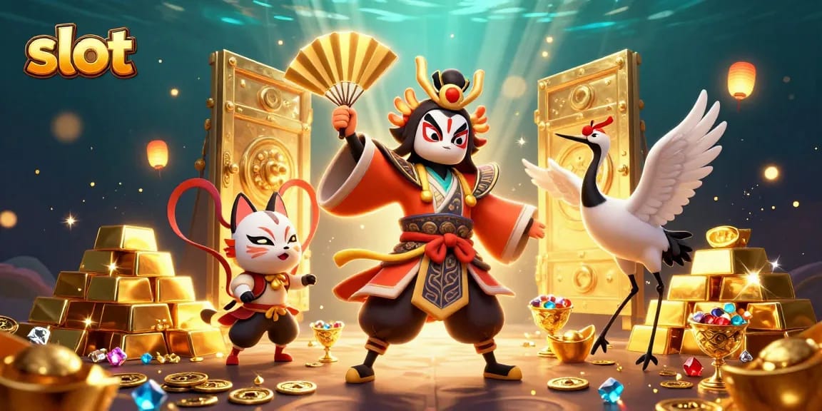 Taktik slot menguntungkan saat bermain di DEWATASLOT888 dengan unsur tradisional Jepang dan simbol keberuntungan.