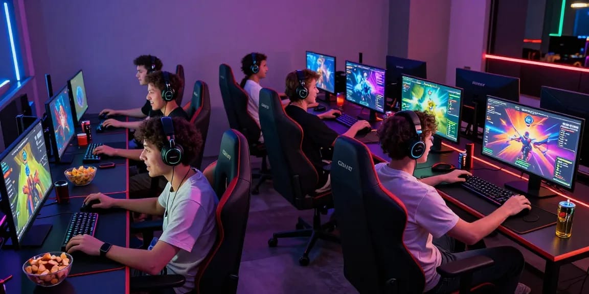 Players passionately enjoying CIKA4D online games in a vibrant gaming setup.