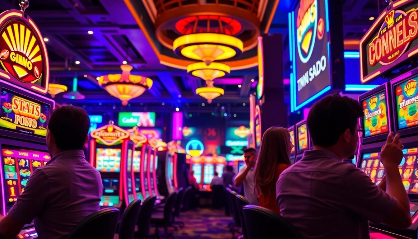 Menyenangkan pengalaman permainan bbni4d di kasino dengan mesin slot berwarna-warni.