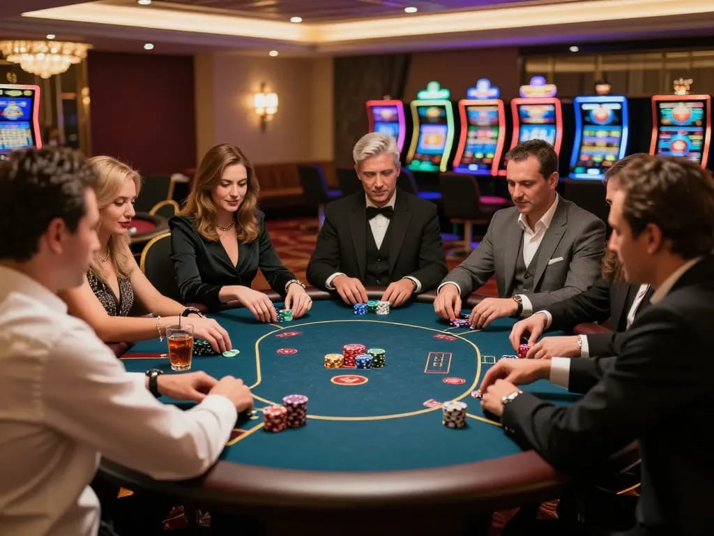 NAGA2000 SLOT players enjoy high-stakes gaming in a luxurious VIP casino environment.