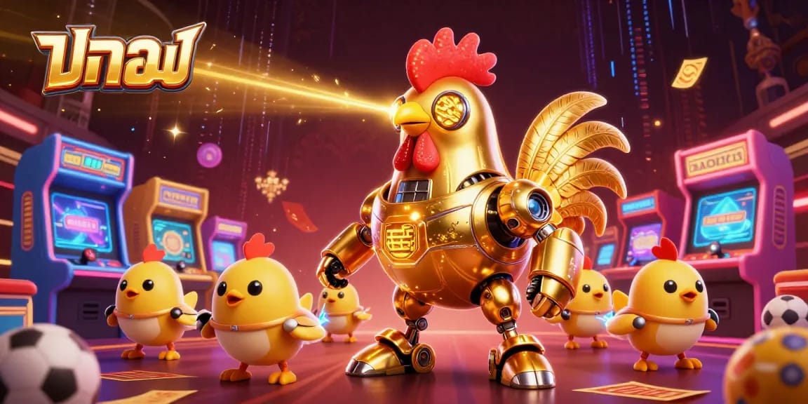 Experience แทงบอล action with an ultra-detailed 3D illustration featuring dynamic sports betting elements and energetic characters.