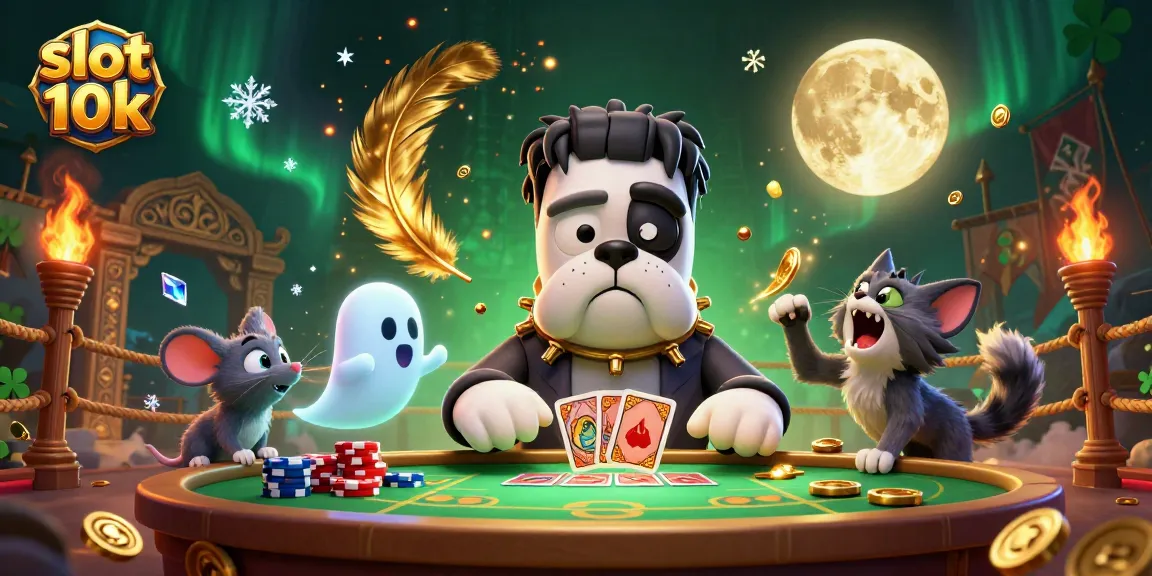 Spin the reels in this lively slot 10k illustration with vibrant characters and casino action!