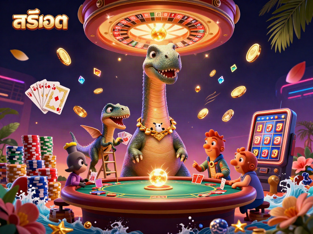 Experience excitement at the casino with dynamic สล็อต gameplay featuring vibrant characters and elements.