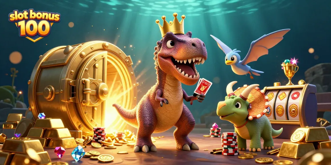 Spin to win big with slot bonus 100, featuring vibrant characters and casino elements!