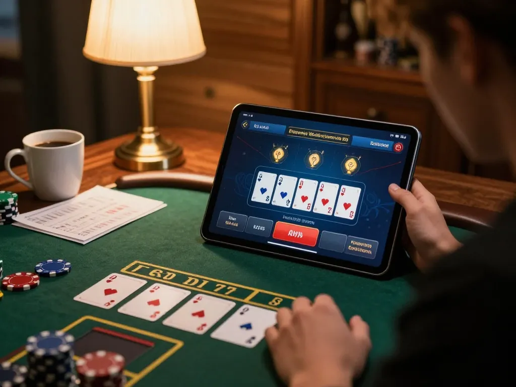 F8BET user engaging with live dealer blackjack online while analyzing betting strategies
