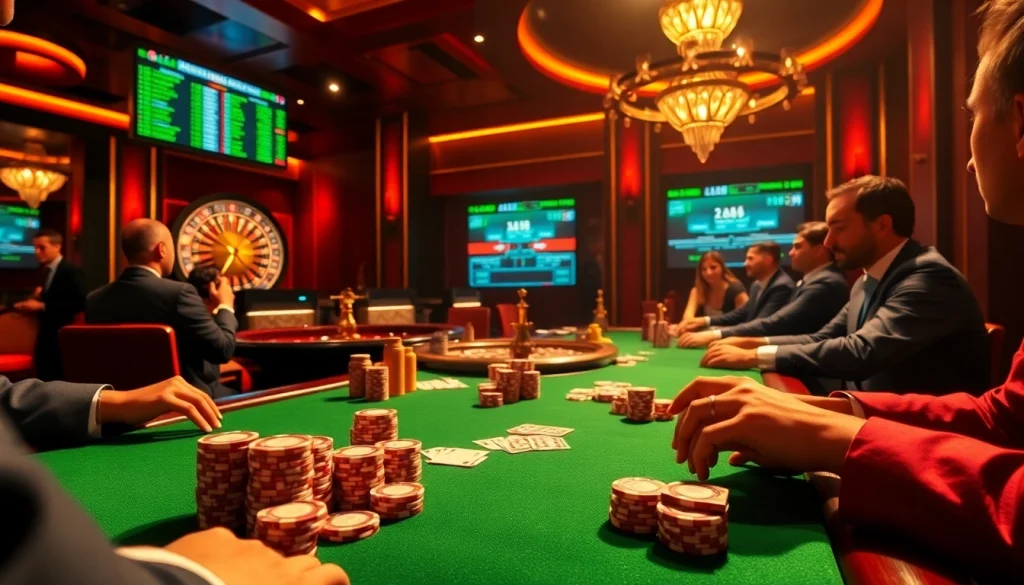 Experience thrilling poker gameplay at kk55.group with vibrant chips and dramatic casino lighting.