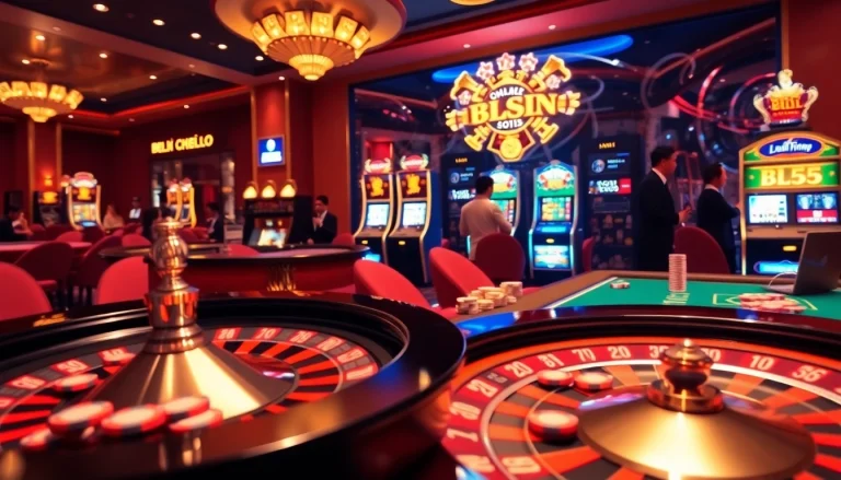 Experience the thrill of Nhà cái BL555 with vibrant casino elements and engaging gaming action.